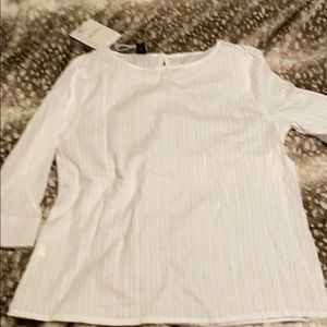 Grace & Chili 100% Cotton White Pinstripe Shirt